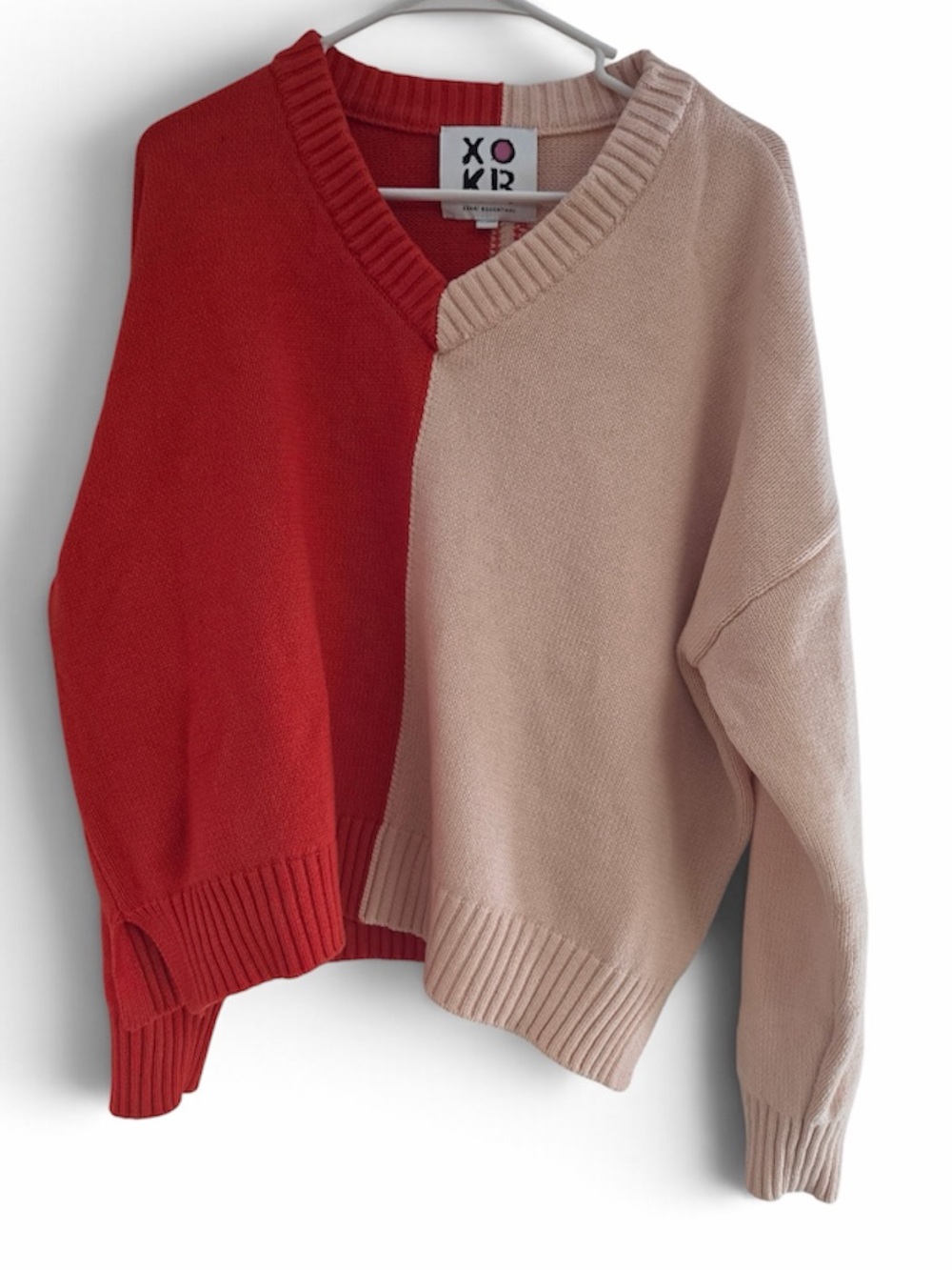 Kari Rosenthal XOKR Radiant Heart Colorblock Sweater- Size L